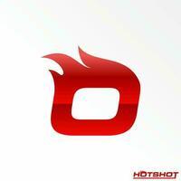 letter or word O sans serif italic font with flame or fire like speed or move image graphic icon logo design abstract concept vector stock. Can be used as a symbol related to initial or hot fast