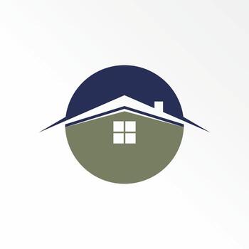 Roof house on letter or word O sans serif font with line block or negative space image graphic icon logo design abstract concept vector stock. Can be used as a symbol related to initial or property