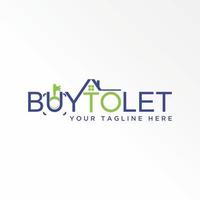 Writing BUY TO LET sans serif font with roof house, key, and Magnifying glass or capture graphic icon logo design abstract concept vector stock. Can be used as a symbol related to initial or property