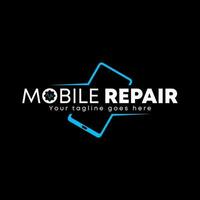 Mobile phone repair in line art with screwdriver and solder image graphic icon logo design abstract concept vector stock. Can be used as a symbol related to device or technician