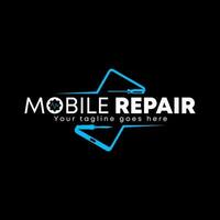 Mobile phone repair in line art with screwdriver and solder image graphic icon logo design abstract concept vector stock. Can be used as a symbol related to device or technician