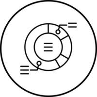 icono de vector de gráfico circular