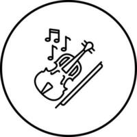 icono de vector de violín