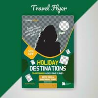 Travel Flyer Vacation Trip Traveling Packages Poster Vector Template Tourism A4 Sale 2023