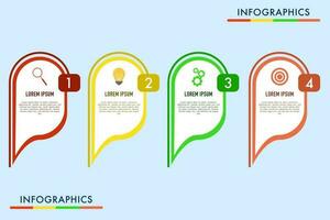 Business process infographic template. Infographic design with options or step number 4. Vector illustration graphic design