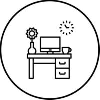 icono de vector de mesa de trabajo