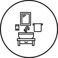 icono de vector de lavabo