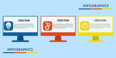 Vector infographic design template with 3 options or steps, sections, segments. Business concept. marketing infographic vector illustration