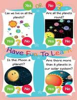 Worksheet for Logic Kids Task and Answer Questions It's a yes-or-no game. Learn about kids' education activities. Children learn and play brain games. vector