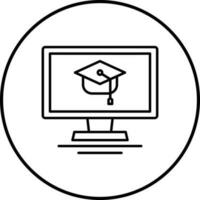 icono de vector de curso en línea