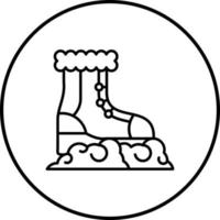 icono de vector de botas de nieve