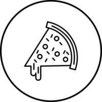 icono de vector de rebanada de pizza