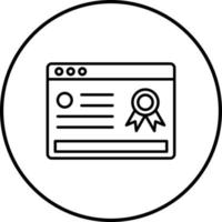 Online Certificate Vector Icon