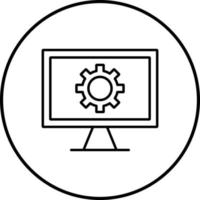 Monitor Screen Vector Icon