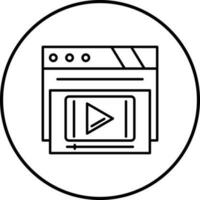 icono de vector de reproductor de video