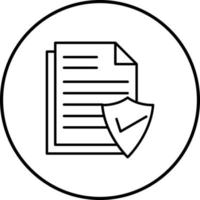 icono de vector de documento válido