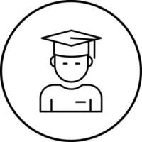 icono de vector de estudiante graduado