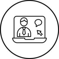 Online Interview Vector Icon