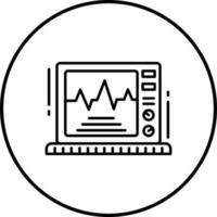 icono de vector de monitor de electrocardiograma