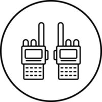 icono de vector de walkie-talkie