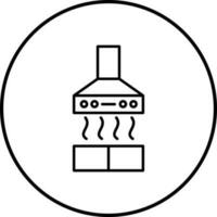 icono de vector de campana extractora