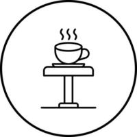 icono de vector de mesa de café