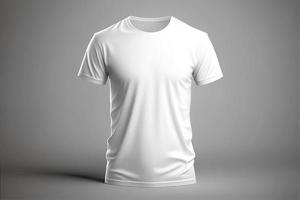 A white tshirt with a blank label on it with generative ai photo