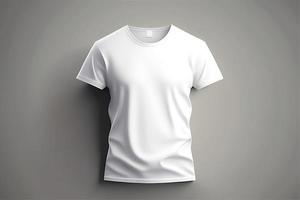 A white tshirt with a blank label on it with generative ai photo