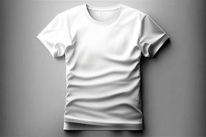 A white tshirt with a blank label on it with generative ai photo