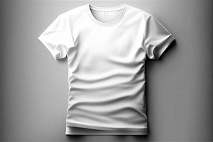 A white tshirt with a blank label on it with generative ai photo