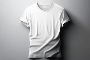 A white tshirt with a blank label on it with generative ai photo