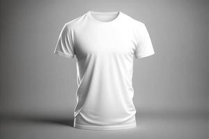 A white tshirt with a blank label on it with generative ai photo