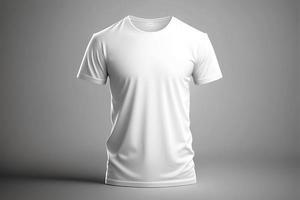 A white tshirt with a blank label on it with generative ai photo