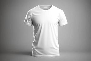 A white tshirt with a blank label on it with generative ai photo