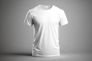 A white tshirt with a blank label on it with generative ai photo