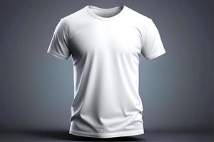 A white tshirt with a blank label on it with generative ai photo