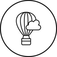 icono de vector de globo de aire caliente