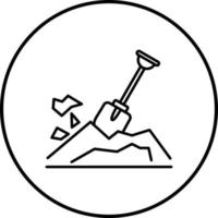 icono de vector de excavación