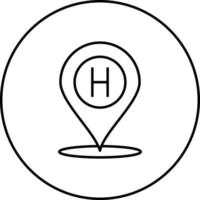 Hotel Location Vector Icon