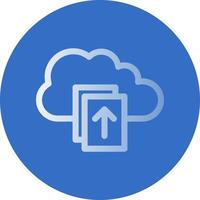 Upload File on Cloud Vector Icon Design