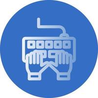 Typing on Keyboard Vector Icon Design