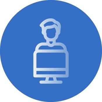 trabajando en el diseño de iconos de vectores de computadora