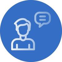 Person Chatting Vector Icon Design