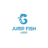 Letter G Jump Fish Logo, suitable for businesses whose names start with the letter G vector