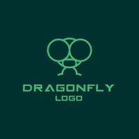 Simple Dragonfly Face Logo, Suitable for Insect Community or Lovers Logo vector