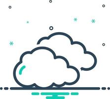 icono de mezcla para la nube vector