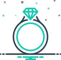 icono de mezcla para anillo vector