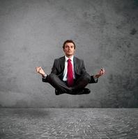 Businessman practice yoga photo