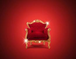 Luxury red armchair photo