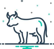 mix icon for cow vector